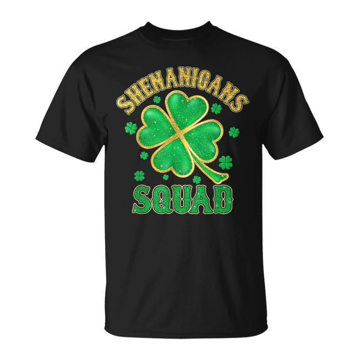 Shenanigans Squad Irish Shamrock St Patricks Day Party T-Shirt