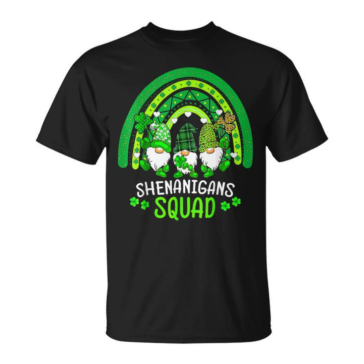 Shenanigans Squad Irish St Patricks Day Gnome Gnomies T-Shirt