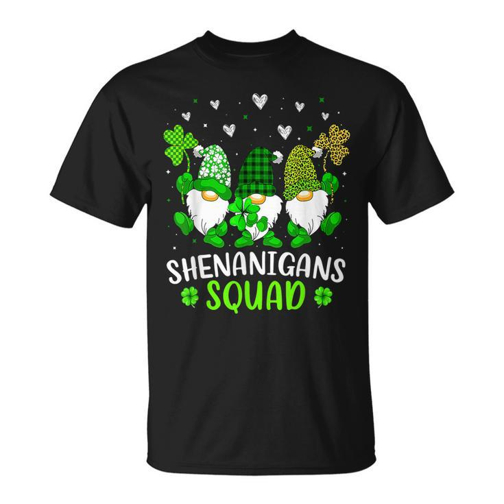 Shenanigans Squad St Patricks Day Gnomes Green T-Shirt