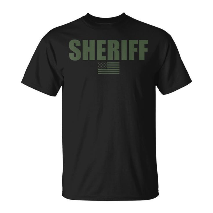 Sheriff Od Green On Duty Uniform Unisex T-Shirt | Mazezy