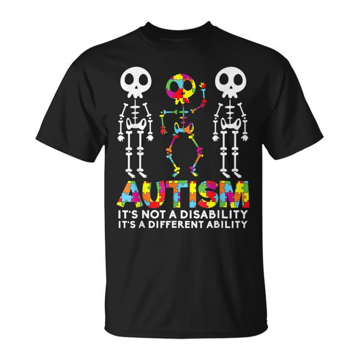 Skull Dance Autism Awareness  Mom Dad Kids Autism Unisex T-Shirt