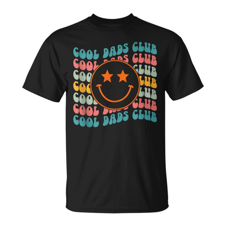 Smile Face Cool Dads Club Retro Groovy Fathers Day Hippie T-shirt