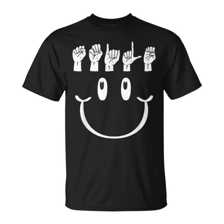 Smile Hand Sign Language Asl Interpreter Translator  Unisex T-Shirt