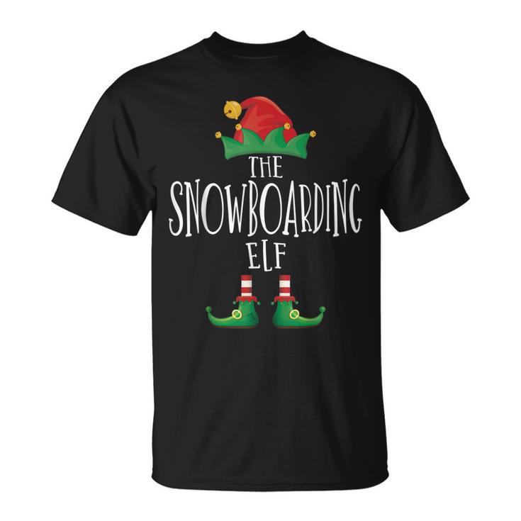 Snowboard-Elfen- Familien-Pyjama Weihnachtselfe T-Shirt