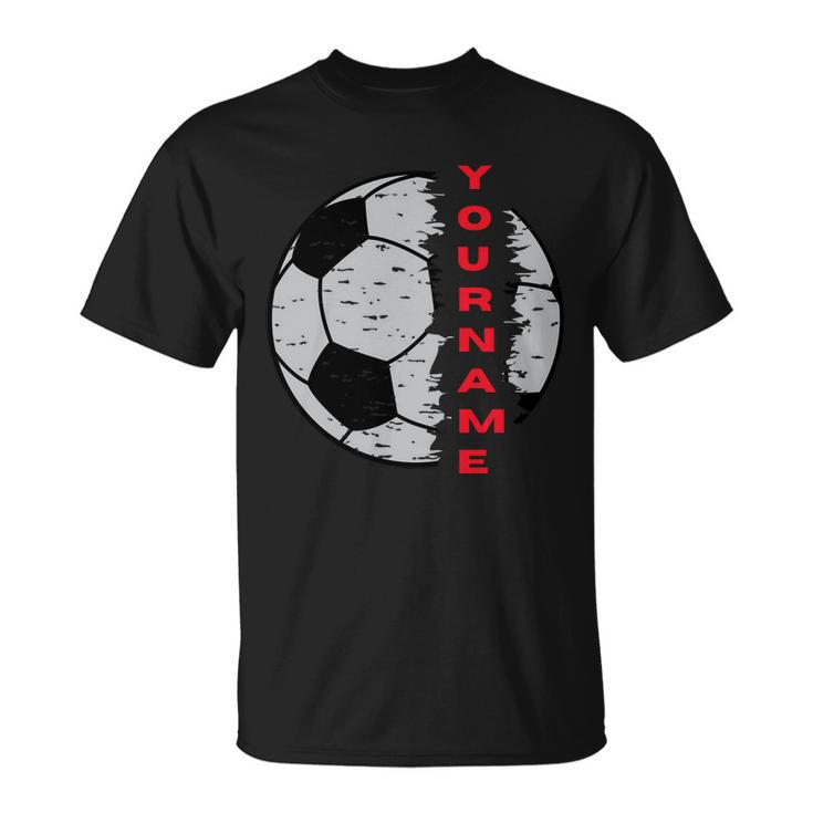 Soccer Custom Name Vintage Sport Lover Sport Player Personalized T-shirt