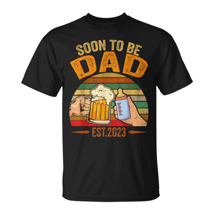 Soon To Be Dad Est 2023 Fathers Day New Dad Vintage T-shirt