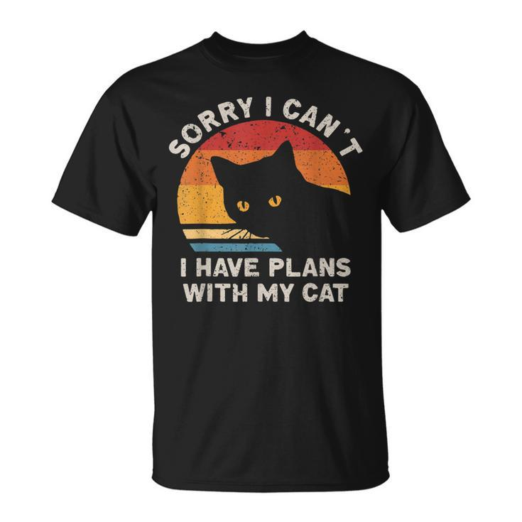 Sorry I Cant I Have Plans With My Cat Cat Lovers T-Shirt