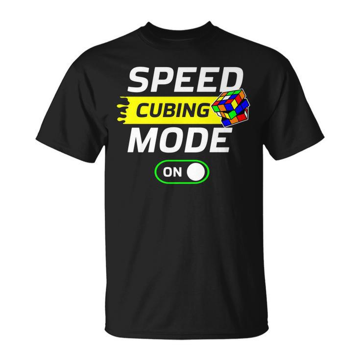 Speed Cubing Mode On Cuber Speed Cubing Puzzles Math T-Shirt