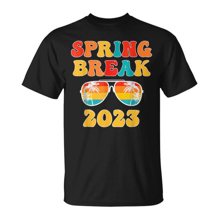 Spring Break 2023 Groovy School Family Beach Vacations  Unisex T-Shirt