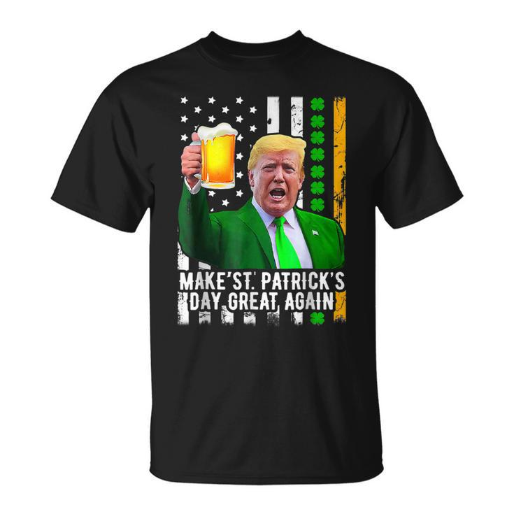 Make St Patricks Day Great Again Trump T-shirt