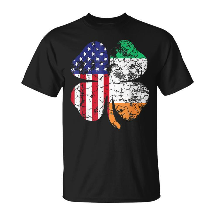St Patricks Day Irish American Flag Shamrock V2 T-Shirt