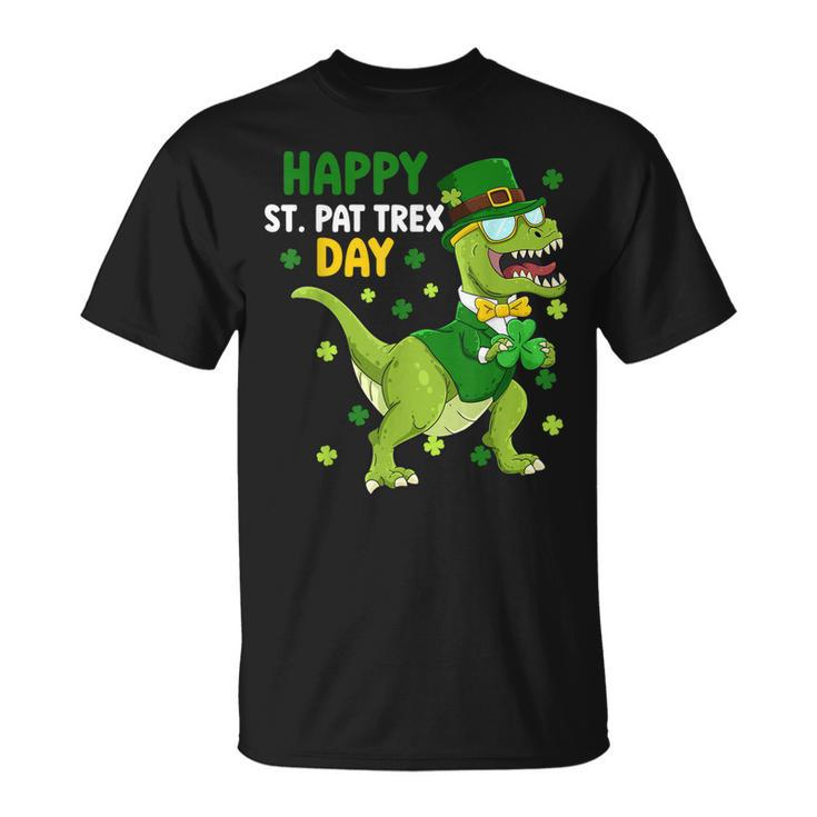 St Patricks Day Leprechaun Dinosaur Dino Happy St Pat Trex T-shirt