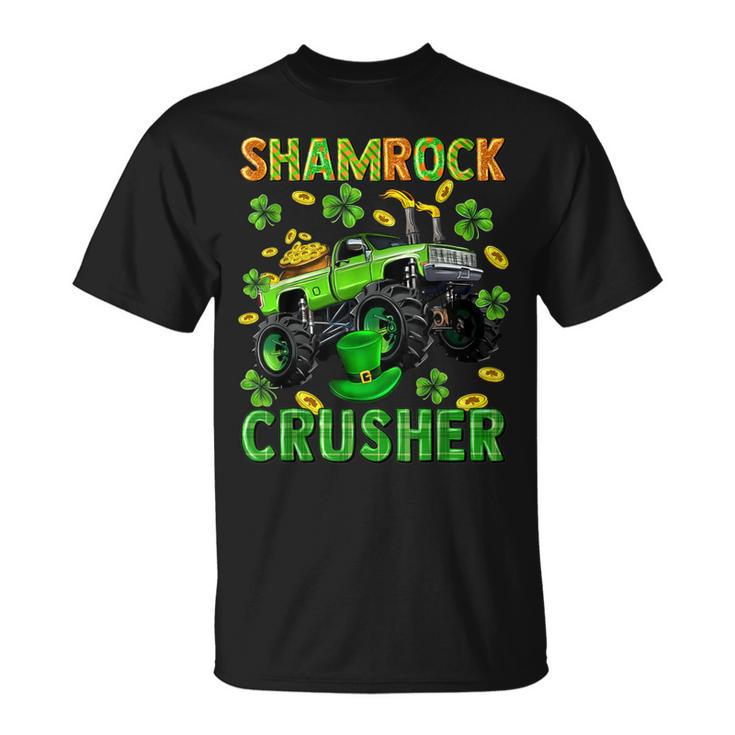 St Patricks Day Monster Truck Boys Toddler Shamrock Crusher  Unisex T-Shirt