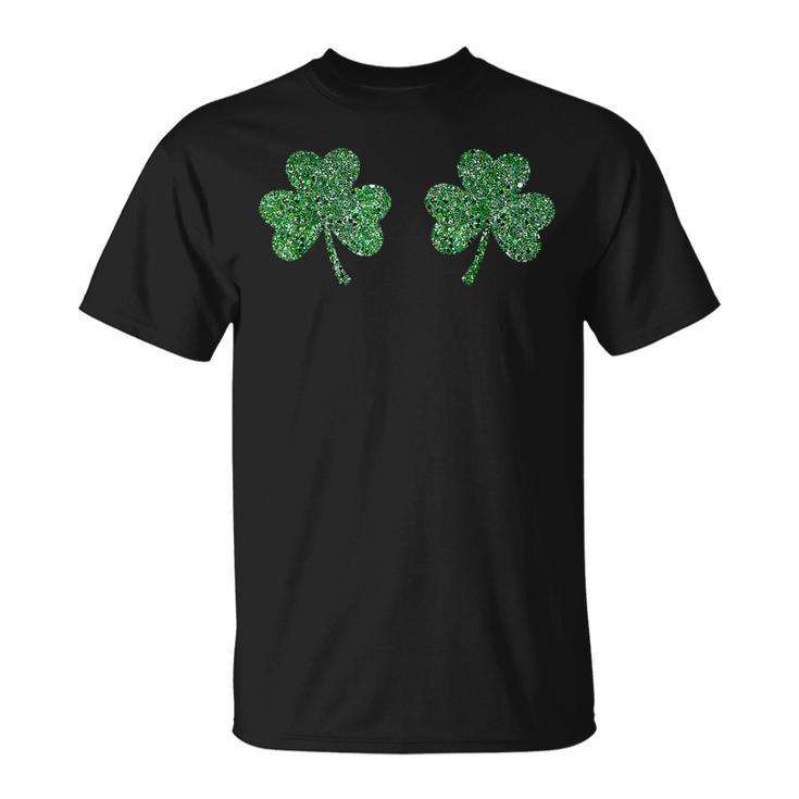 St Patricks Saint Paddys Green Tits Irish Shamrock Boobs T-shirt