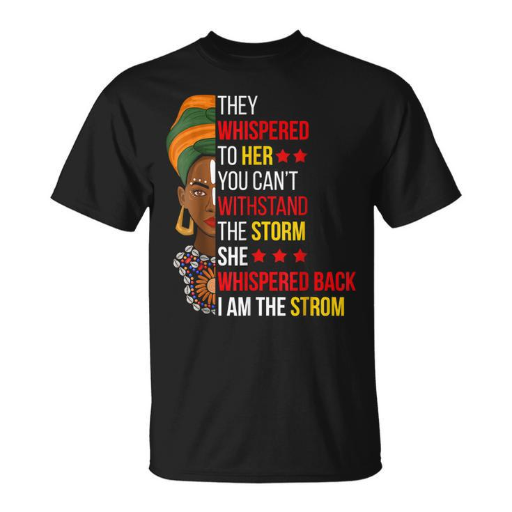 I Am The Storm Black History Queen Melanin Afro African V2 T-Shirt
