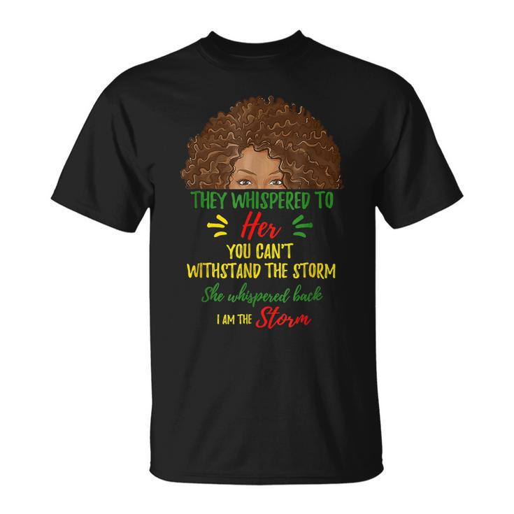I Am The Storm Black History Queen Melanin Afro African V4 T-Shirt