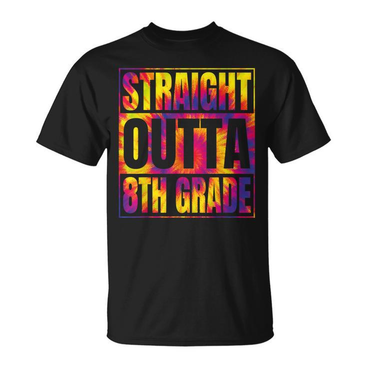 Straight Outta 8Th Grade Graduation Of 2023 Class Tie Dye  Unisex T-Shirt