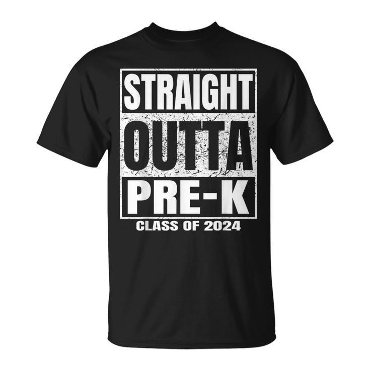 Straight Outta Pre-K School Class Of 2024 Funny Graduation  Unisex T-Shirt