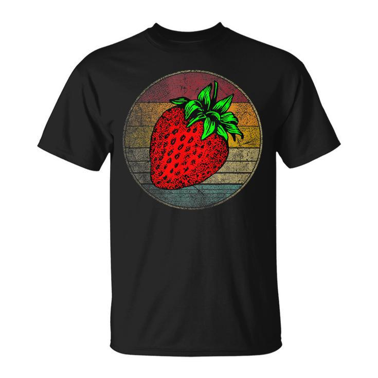Strawberry Fruit Vintage Festival Distressed Retro 70S Gift  Unisex T-Shirt