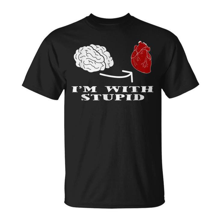 Stupid Heart Brain Lovers T-shirt