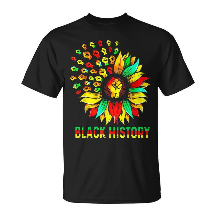 Sunflower Black History African American Black History V2 T-Shirt
