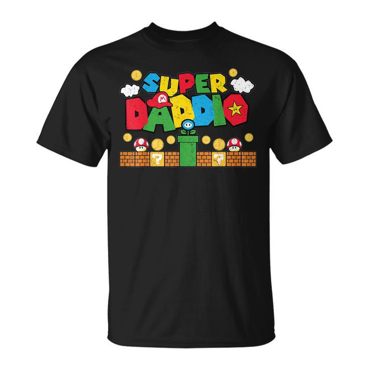 Super Dad Fathers Day Gamer Daddy Super Daddio Unisex T-Shirt