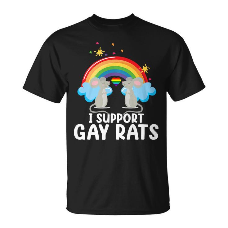 Support Gay Rats Lesbian Lgbtq Pride Month Support Graphic   Unisex T-Shirt