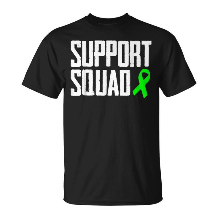 Support Squad Green Ribbon Non-Hodgkin Lymphoma Awareness  Unisex T-Shirt