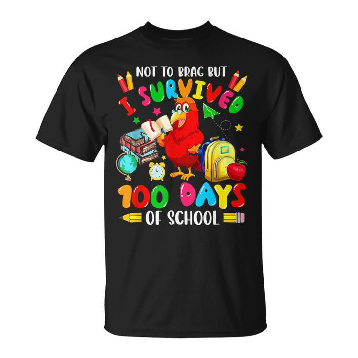 I Survived 100 Days Of School Parrot Student T-Shirt