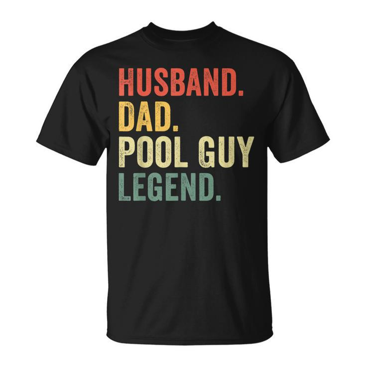 Swimming Husband Dad Pool Guy Legend Vintage T-Shirt