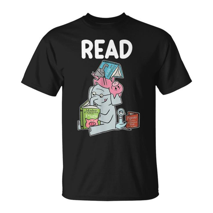 Teacher Library Read Book Club Piggie Elephant Pigeons V3 T-shirt - Thegiftio