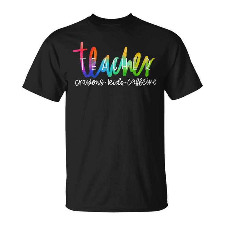 Teacher Life Happy Teachers Day Leopard Rainbow Women Men  Unisex T-Shirt