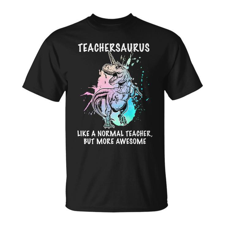 Teachersaurus Unicorn Unisex T-Shirt