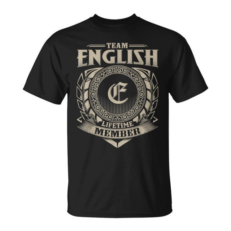 Team English Lifetime Member Vintage English Family T-shirt