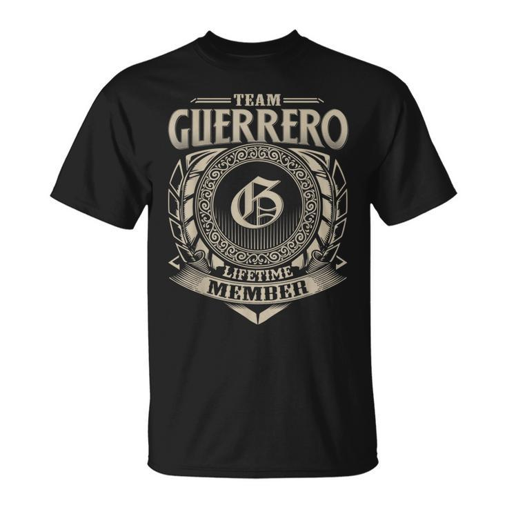 Team Guerrero Lifetime Member Vintage Guerrero Family T-shirt