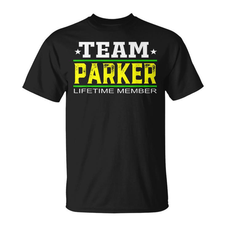 Team Parker Lifetime Member Surname Last Name Tree Reunion T-shirt