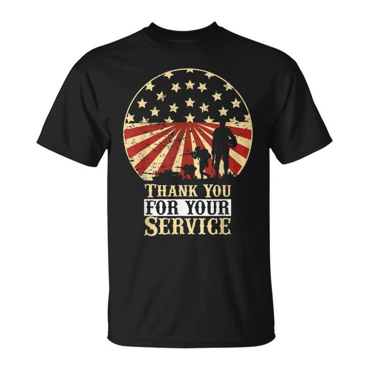 Thank You For Your Service On Veterans Day And Memorial Day T-Shirt