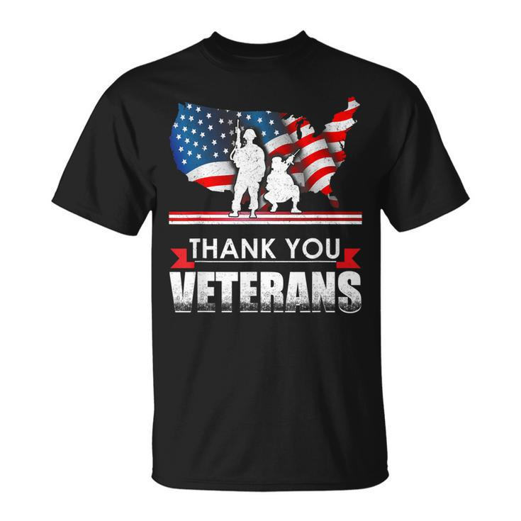 Thank You Veterans American V2T-shirt