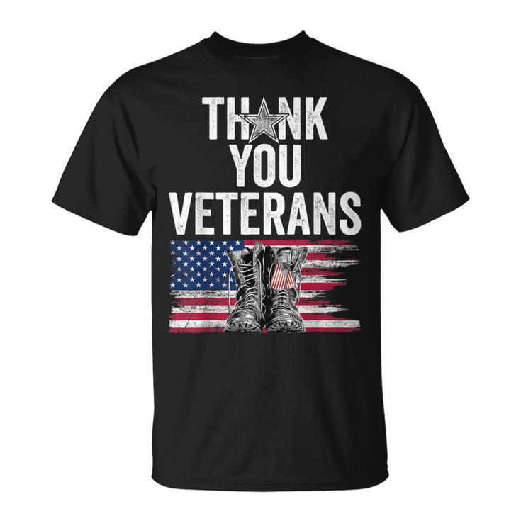 Thank You Veterans Proud Veteran Day Dad Grandpa T-Shirt