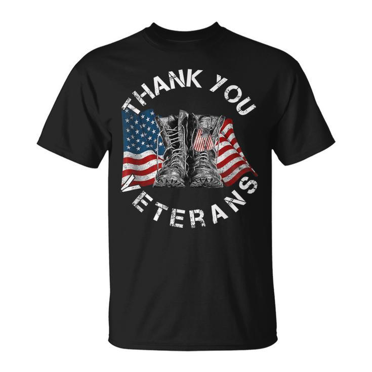 Thank You Veterans Proud Veteran Day Dad Grandpa V6 T-Shirt