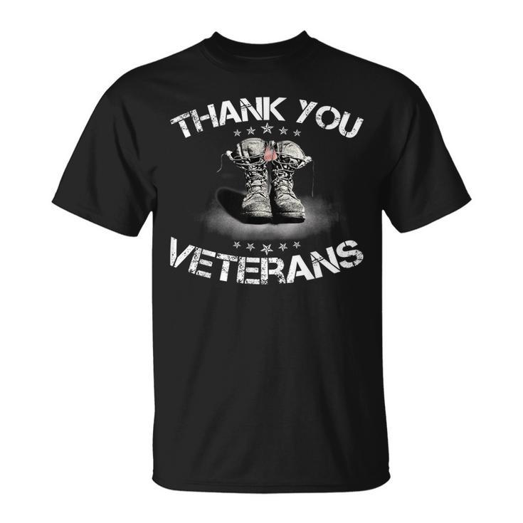 Thank You Veterans Proud Veteran Day Dad Grandpa V7 T-Shirt