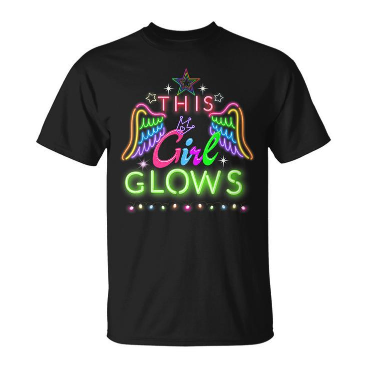 This Girl Glows Lights Glow Party Lover  Unisex T-Shirt