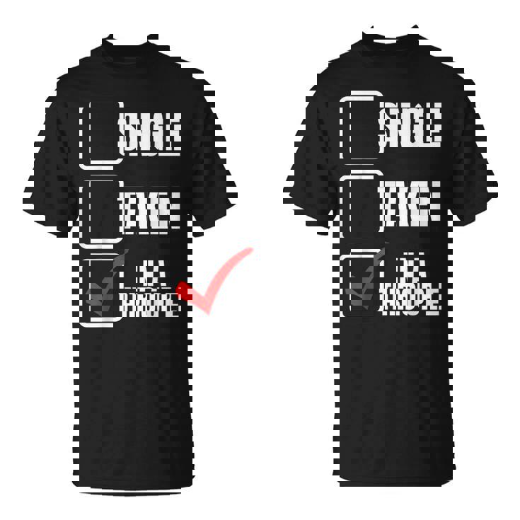 Throuple Polyamory In A Throuple Poly Throuple  Unisex T-Shirt