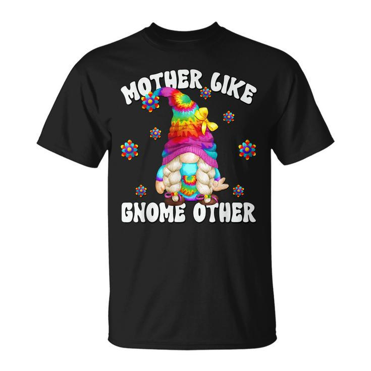Tie Dye Hippie Grandma Gnome Graphic For Women Hippie Mom Unisex T-Shirt