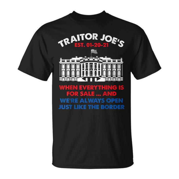 Traitor Joes Est 01 20 21 Funny Anti Biden  Unisex T-Shirt