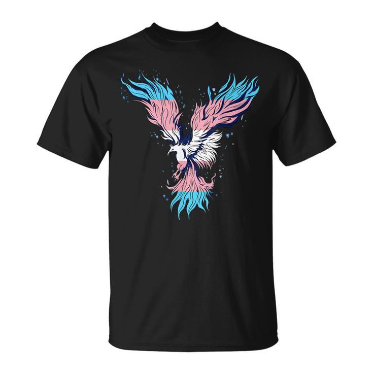 Transgender Phoenix Reborn Transsexual Flag Lgbt Trans Bird  Unisex T-Shirt