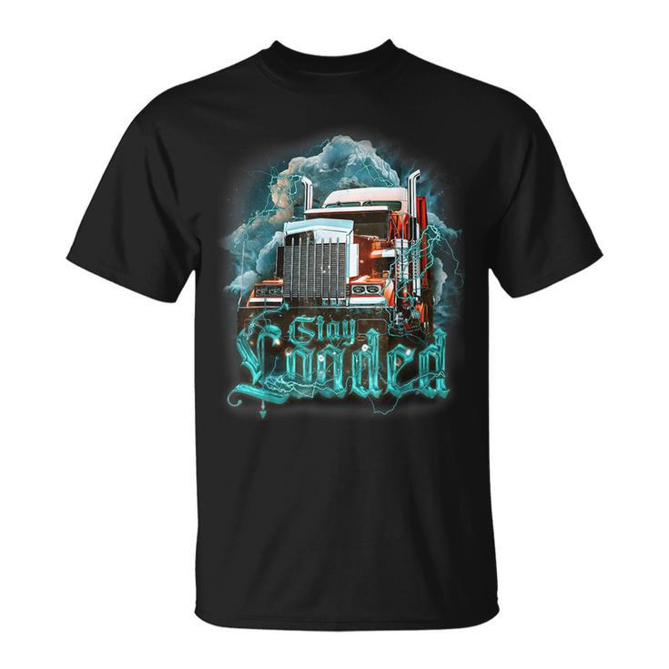 Truck Driver Design For Men Dad Big Rig Semitrailer Truckin Unisex T-Shirt
