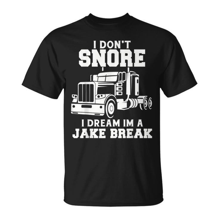 Trucker Lorry 18 Wheeler Highway Truck Driver Cdl Trailer  Unisex T-Shirt