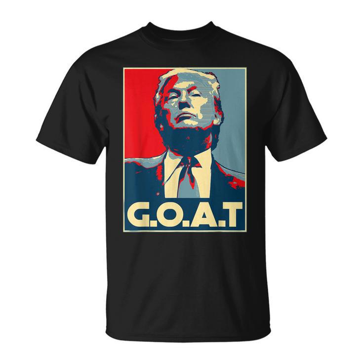 Trump Goat Middle Finger Election 2024 Republican Poster  Unisex T-Shirt
