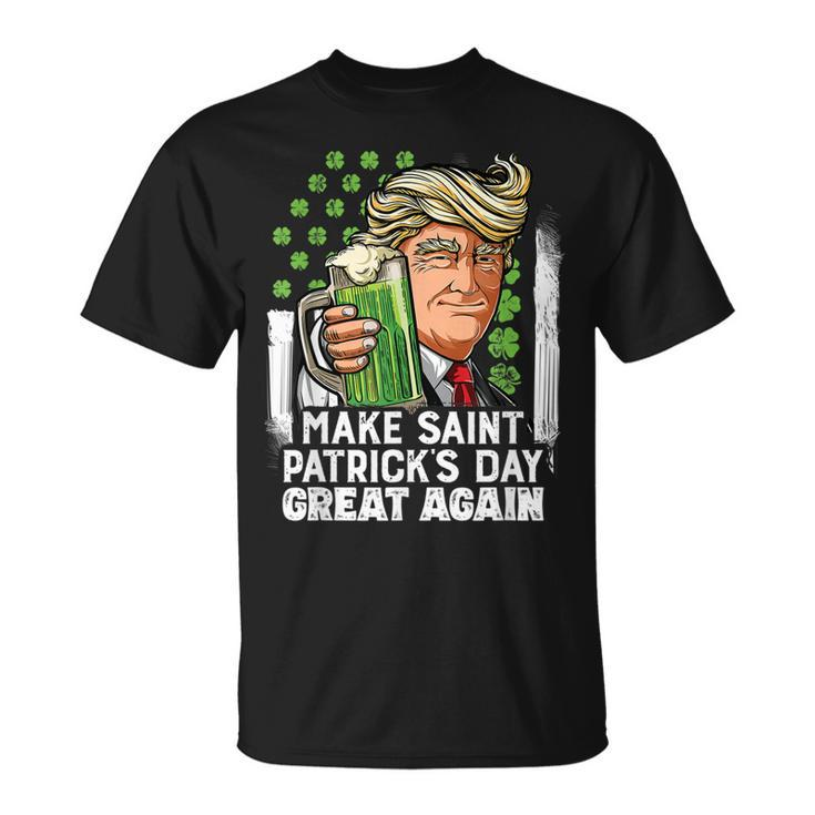 Trump Make St Patricks Day Great Again Men Shamrock T-Shirt